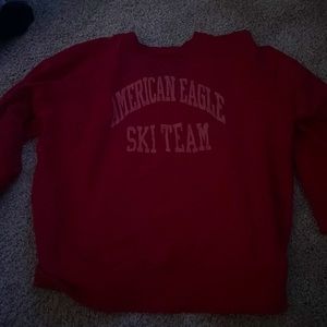 american eagle ski team red sweatshirt - size extra small, runs big